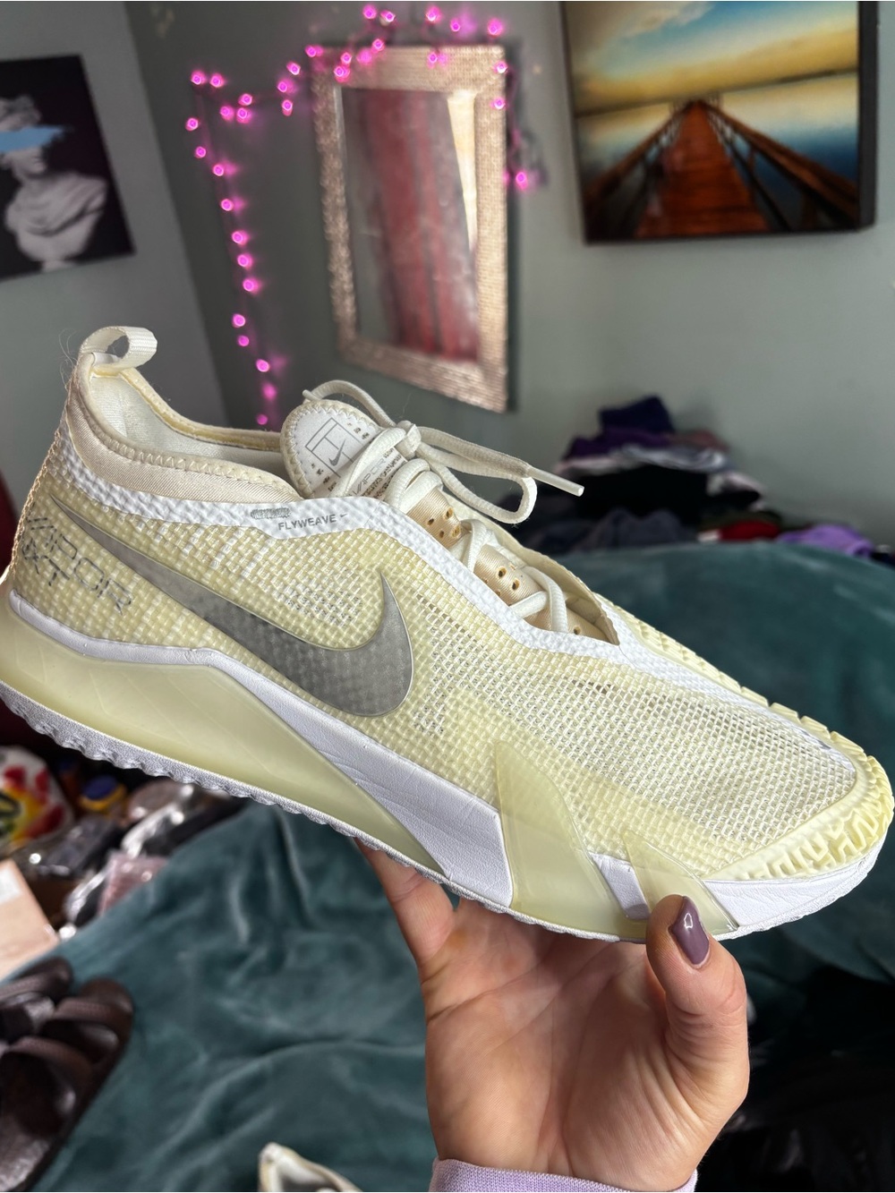 Nike Vapor NXT Tennis Shoes Cream White Flyweave Men’s Size 11.5